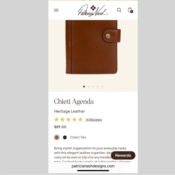 EUC, Patricia Nash Full Grain Leather Chieti Agenda/Planner - Picture 10 of 11